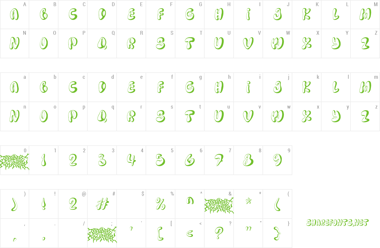 Font Teenage Yellow Star preview